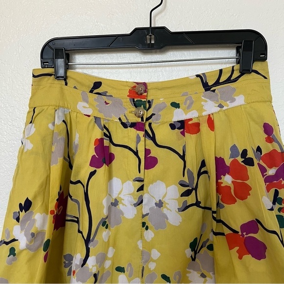 2/$30 Old Navy Floral Skirt Yellow 100% Cotton SZ 6 - Picture 2 of 13